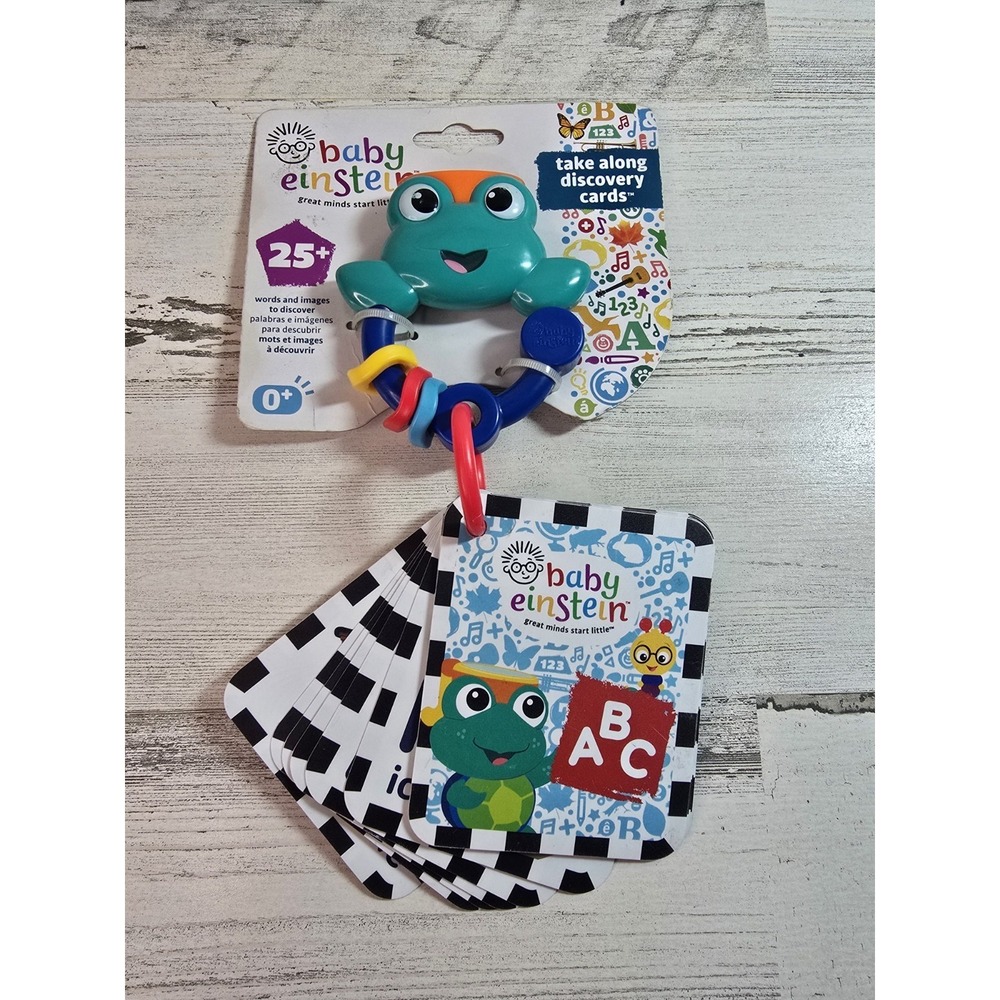 Baby Einstein Take Along Discovery Cards Frog Sensory Infant Toy 90547 ABCs 0m+